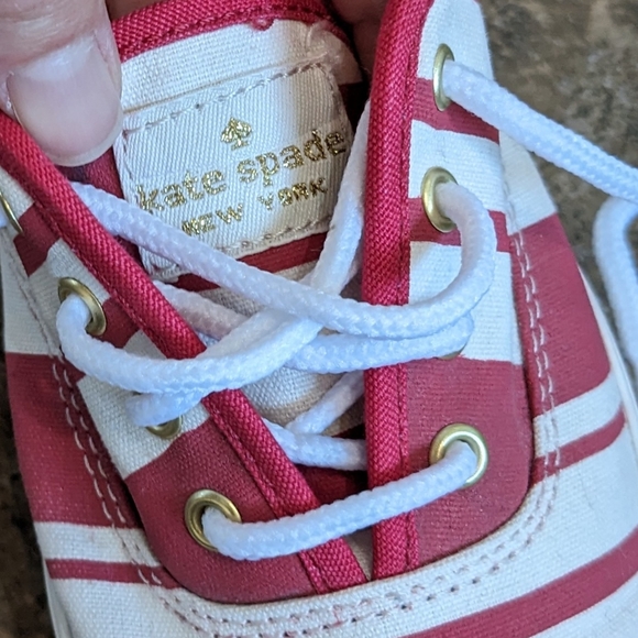 Keds Kate Spade Chunky Platform Sneakers Size 6 Red & Cream - Picture 5 of 16